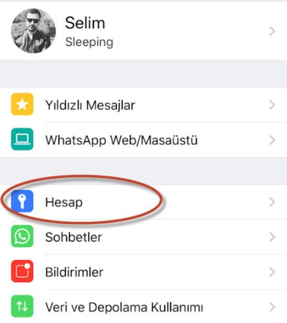 Whatsapp'a bu sabah bomba bir zellik geldi. imdi hemen Whatsapp' an ve Ayarlar'dan Hesap'a girin.