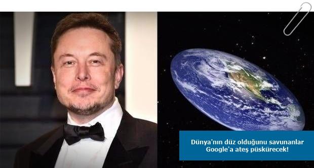 Tesla ve SpaceX'in CEO'su Elon Musk da son dnemde gndemden dmeyen "dz dnya" teorisini ti'ye almt.