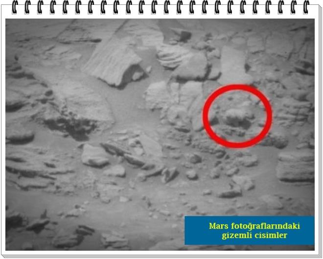 NASA'nn Mars'tan Dnya'ya getii bir baka grntde ise objektife yakalanan objenin ayy andrd iddia edilmiti.