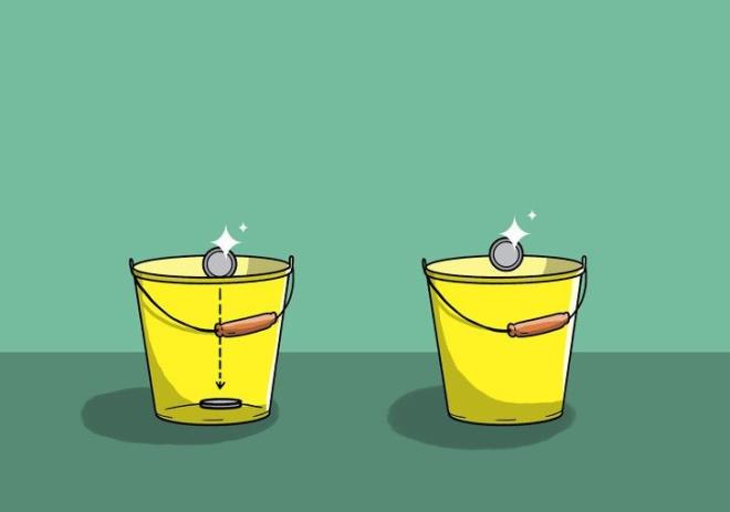 25 Fahrenheit, -3 santigrat karlna geldii iin o kovadaki su buz formundadr. Dolaysyla atlan madeni para dibi gremez.