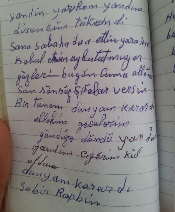 "Ne yaptlarsa olmuyordu. Sanki dedemin de iyilemek gibi bir niyeti yoktu. Belki de onu tek mutlu eden ey, anneanneme kavuacak olmasyd. yle de oldu. Anneannemin lmnn zerinden 2 yl gemi ve 100 yllk bir mr defteri kapanmt. Bayram gnlerinde dolup taan dedemin kyde yaptklar ev artk botu. "