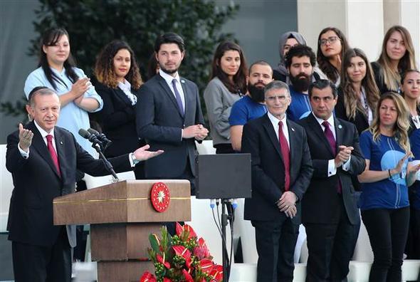 Erdoan, trende konuma yapt.