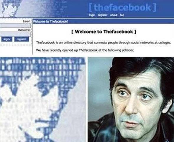 Facebook'un ilk yllarnda kayt olanlar hatrlayacaktr: Facebook'un ilk "yz" Al Pacino'ydu