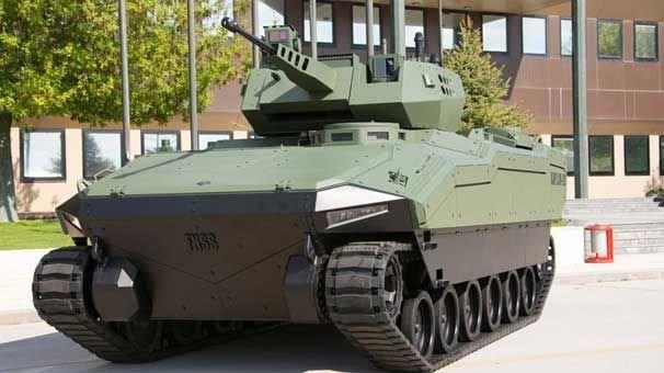 KAPLAN      KAPLAN; muharebe arlna bal olarak 22-25 Bg/ton g arlk orannda, otomatik anzmanl, ana muharebe tanklar ile ortak hareket yeteneine sahip yeni nesil zrhl muharebe arac. Ara farkl alt sistemlerin entegre edilmesi suretiyle her trl grevi yerine getirmeye olanak salayan platform tasarmna sahip.