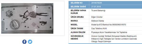 Yetkililer, platformda yer alan gvensizlik bildirimlerinin, sadece bildirim konusu rne ilikin tespiti ierdiine ve retici firmann dier rnlerine ynelik bir tespit nitelii tamadna dikkati ekti.