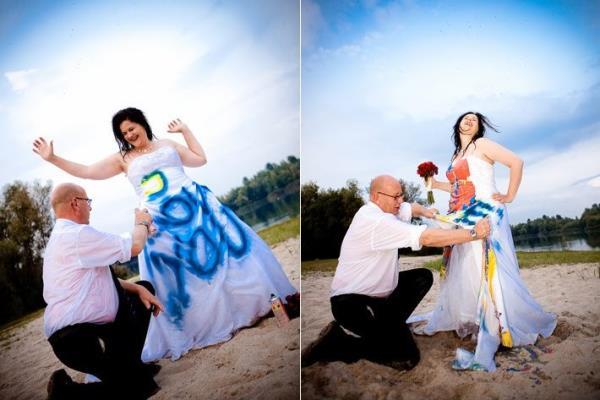 Gelinliinizden vazgemeye hazr msnz? te yeni moda dn fotoraflar ve 'trash dress' denen yeni akmn en arpc grselleri.