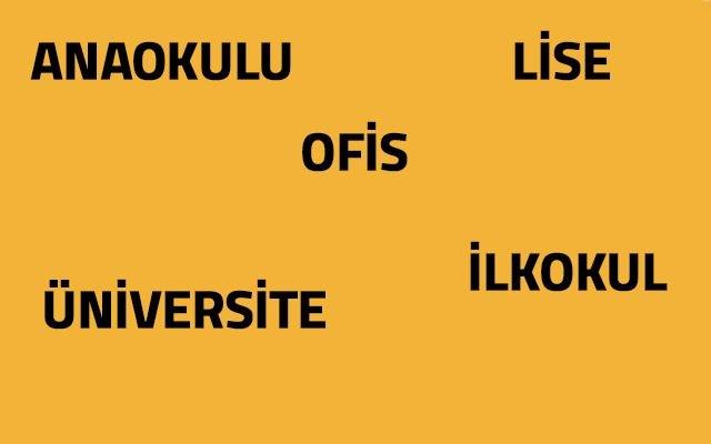 5. Bu resimde olmamas gereken kelimeyi bulun.