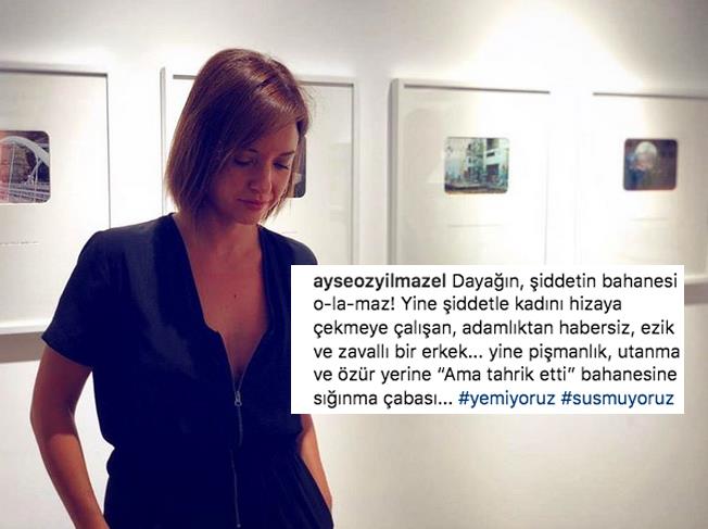 AYE ZYILMAZEL NE DYECEK? : Neco'nun iddet olaynn ortaya kmasnn ardndan gzler gazeteci kz Aye zylmazel'e dnd. zylmazel, Ahmet Kural'n dayak olayndan sonra instagram hesabndan 'adamlktan habersiz, ezik ve zavall bir erkek' diyerek tepki gstermiti. Babasnn vey annesine uygulad iddet iin ne diyecei merak konusu.