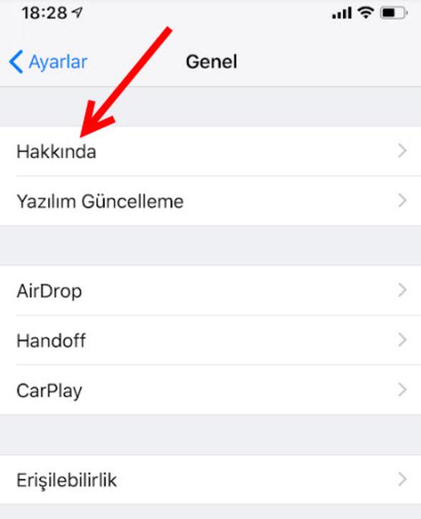 Daha sonra Hakknda'ya dokunun.
