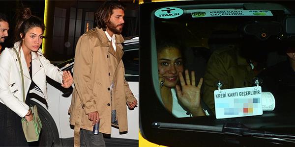 Ak yaadklar konuulan &#8216;Erkenci Ku&#8217; dizisinin barol oyuncular Demet zdemir ve Can Yaman, nceki gece birlikte grntlendi.