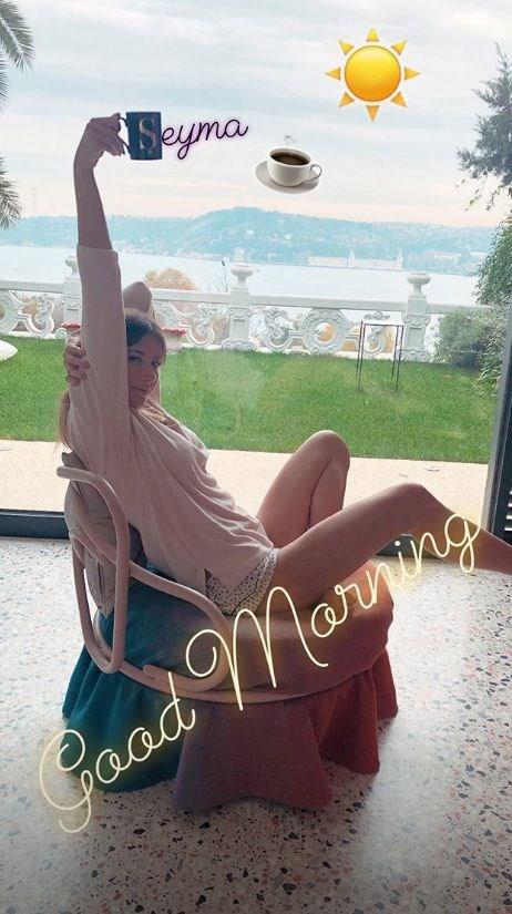 eyma Suba sabah 11.30 sularndan Instagram hesabnn hikaye blmnde 'Gnaydn' mesajl bir fotoraf paylat.