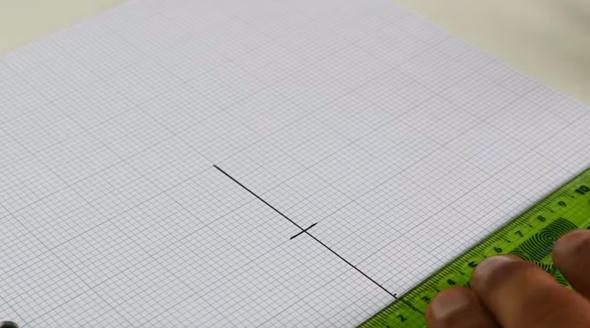 Sonrasnda kareli bo bir kat bulup cetvelle zerini izmeye balyoruz!