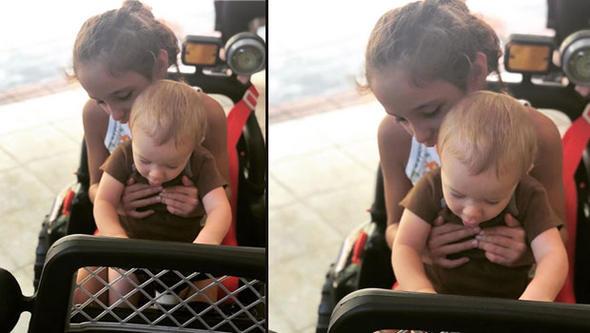 Ceyda Dvenci, kz Melisa ile olu Okan Ali'nin birlikte ekilen pozunu sosyal medya hesabndan paylat. Dvenci'nin "Ak" notuyla yapt bu paylam takipilerinden ok sayda beeni ald.