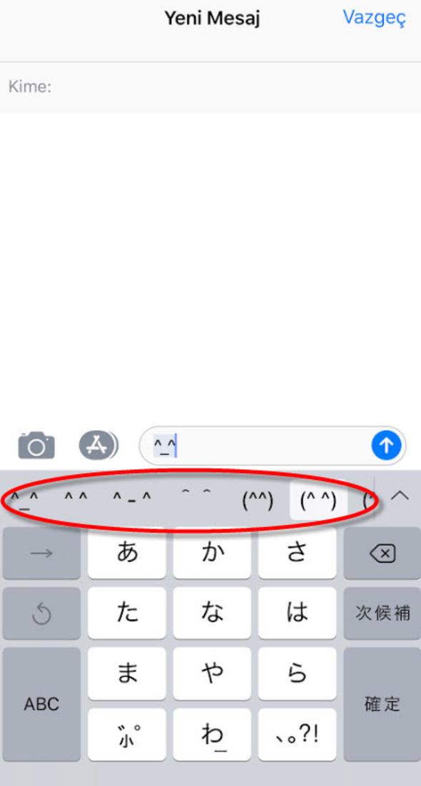 te hepsi bu! Artk Japonca harflerden oluan sra d emojileriniz emrinize amade! Ama durun, daha bitmedi!