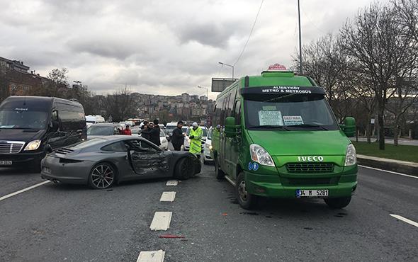Sol eritten sa eride gemek isteyen otomobil srcs nce nndeki bir otomobile arpt.