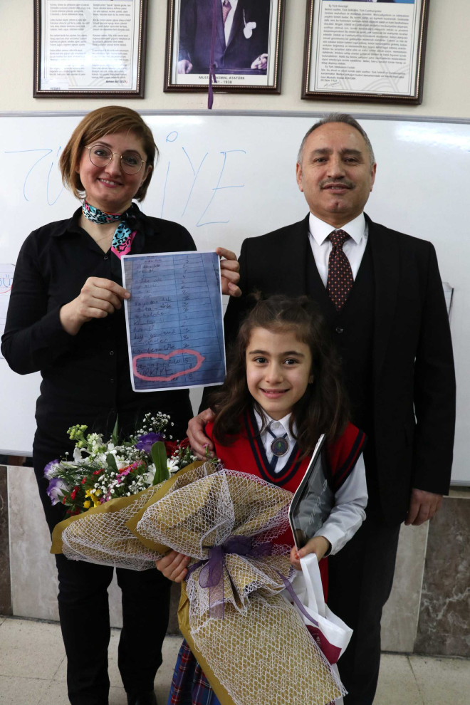 Veliler ve retmenlerle yapt bu fotoraf paylamnn sosyal medyaya yansdn grdn aktaran Metin, hi tanmadklar kiilerden dahi tebrik mesajlar aldklarn kaydetti.