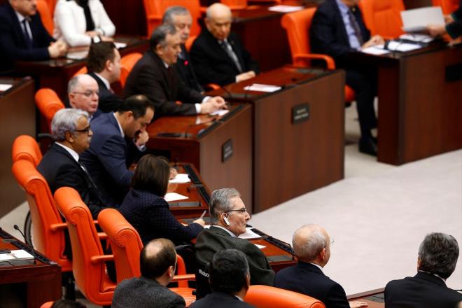 Levent Gk, "Sayn Baykal bugn hepimize byk bir mcadele rnei gstermitir. Kendisine salk ve esenlikler dilerim." dedi.Yemin srasnda CHP Genel Bakan Kemal Kldarolu, MHP Genel Bakan Devlet Baheli ile TBMM Geici Bakan Celal Adan da Genel Kurulda hazr bulundu.