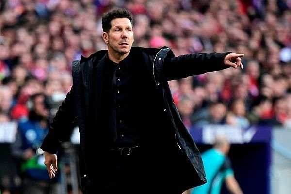 nc srada Atletico Madrid teknik direktr Diego Simeone'nin yerletii kaydedildi.