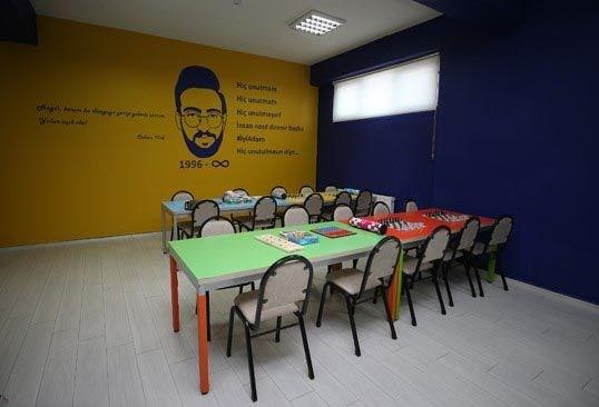 Ktphanenin alna Koray ener'in ailesi, le Milli Eitim Mdr brahim Okudan, Okul Mdr Murat endoan, Kocaeli Fenerbaheliler Dernei, 1907 NFEB ve renciler katld.