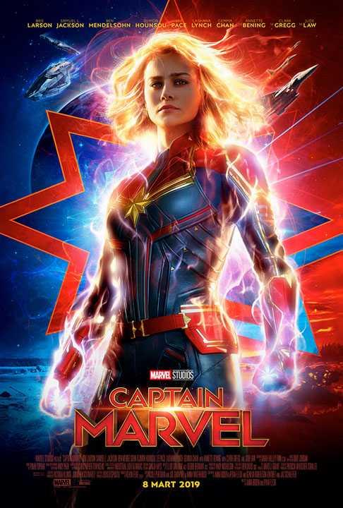 Captain Marvel  <br>  1990&#8217;larda geen film, Carol Danvers&#8217;in evrenin en gl kahramanlarndan biri haline gelmesini konu alyor. ki uzayl rk arasndaki galaktik bir sava dnyaya kadar ulayor ve Danvers mttefiklerden oluan kk bir grupla kendisini bir girdabn iinde buluyor. Marvel Stdyolar Captain Marvel ile merakla beklenen, kadn kahraman olan bu yesini srekli byyen Marvel Sinematik Evreni&#8217;ne katm oluyor. Filmde Brie Larson, Carol Danvers, Samuel L. Jackson ile Ben Mendelsohn rol alyor.