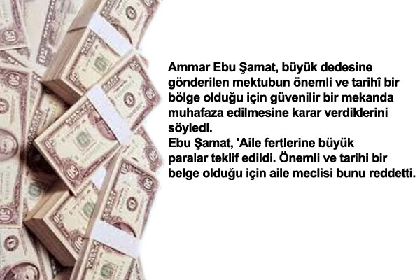 100 y�ll�k tarihi mektubu