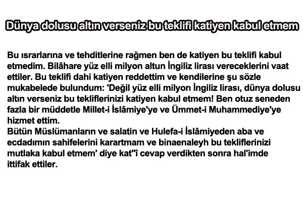 100 y�ll�k tarihi mektubu