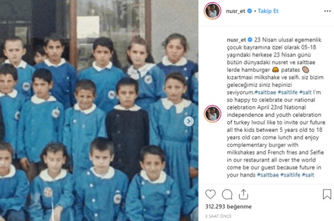 Nusret 8 Mart&#8217;ta da kadnlara jest yapmt.