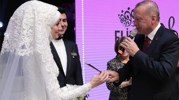 Trkiye Cumhurbakan Recep Tayyip Erdoan, TBMM Anayasa  Komisyonu Bakan Bekir Bozda'n olunun nikah ahidi oldu.
