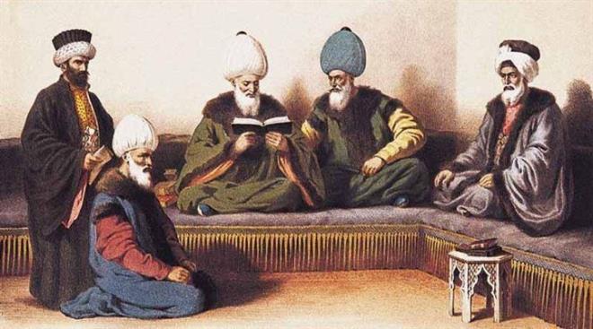 Orada bulunan mridlerine de zikir vaziyeti almalarn syler. Mridler hilal eklinde oturmular ve Mevlana'da karlarna oturmu. Ve Osman Gazi'ye: