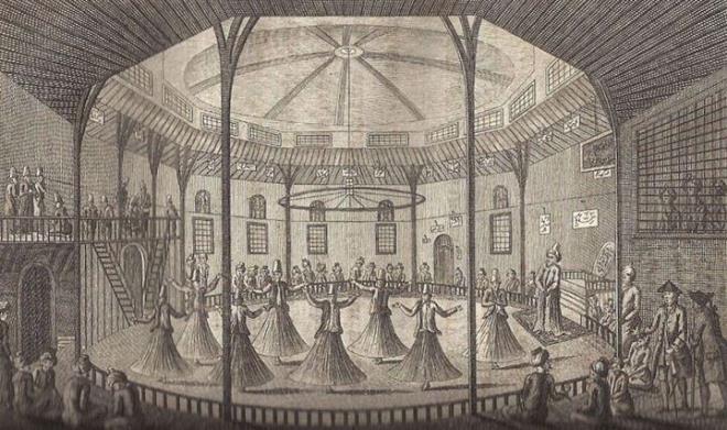 Mevlana, Saltanat saraynn merdiveninde sultana babasndan bir vazife ile name getirmi olan Osman Gazi ile karlar.