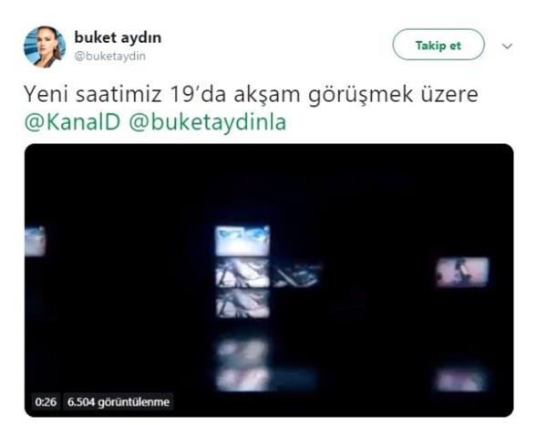 Bugn sosyal medya hesaplar zerinden bir aklama yapan Aydn, haber blteninin tantm videosunu paylaarak bu akam 19.00'da blteni kendisinin sunacan aklad. Buket Aydn, "Yeni saatimizde akam grmek zere" dedi.
