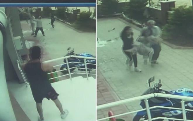 ADANA'da anneleri bir eve temizlie gittii srada evlerinde yangn kan biri engelli iki kz site sakinleri tarafndan glkle kurtarld.