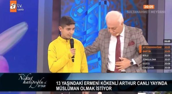 Konuyla ilgili Ermeni Patrikhanesi'nden de bir aklama geldi. Aklamada Ateyan'n, Nihat Hatipolu ile yapt grmeye de deinildi:    "Prof. Dr. Nihat Hatipolu&#8217;nun 11 Mays 2019 Cumartesi gn, ATV kanalnda yaynlanan iftar programnda, zlerek bir sahneye ahit olduk. Artr isminde, reit olmayan 13 yandaki Ermenistanl bir ocuun yayn esnasnda slam dinini kabul ettii ve Nihat ismini aldn ekrana yansd.  Bu yayn sadece Ermeni cemaatince deil, ayn zamanda slam dinine mensup eitli kesimler tarafndan da kabul grmedi.