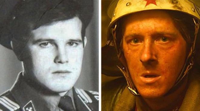 Pripyat'taki altnc yangn ekibi lideri Vasily Ignatenko ve oyuncu Adam Nagaitis