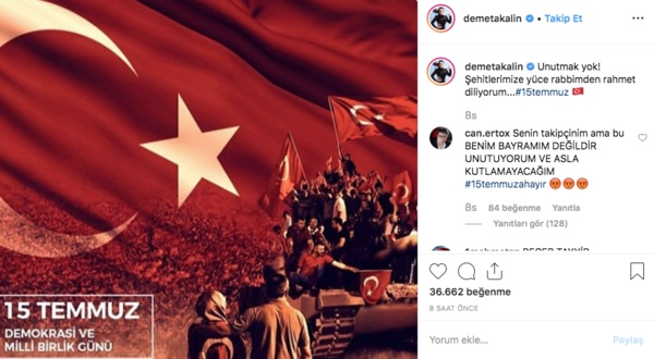 Demet Akaln: Unutmak yok! ehitlerimize yce rabbimden rahmet diliyorum