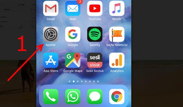 nce Ayarlar'a girin.