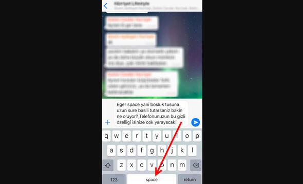 Whatsapp'ta yazrken Space yani Boluk tuuna uzun sre basl tutmay hi denediniz mi? ok iinize yarayacak bir zellik iinde gizli!