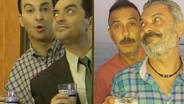 1999&#8217;da yaynlanmaya balayan &#8221;Ayrlsak Da Beraberiz&#8221; dizisinin oyuncular Hakan Ylmaz ve Necmi Yapc&#8217;dan nostaljik poz...