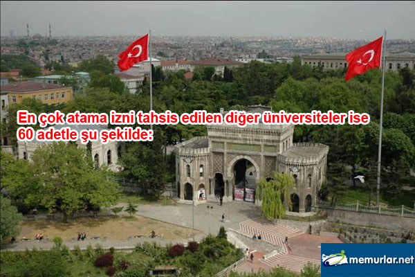 2013 ylnda 70 bin adet atama izninden en ok tahsis yaplan kamu kurumlar