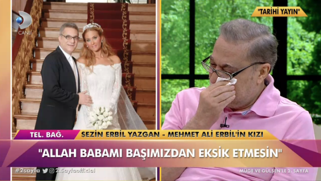 Allah bamzdan eksik etmesin<br>  Bu szlerin ardndan yayna balanan Sezin Erbil de gzyalarn tutamad. Erbil, u ifadelere yer verdi: ?Bebek haberini babama bata sylemedim. Eve kmasn bekledim. lk ultrason fotorafn gsterdim. Alamt."