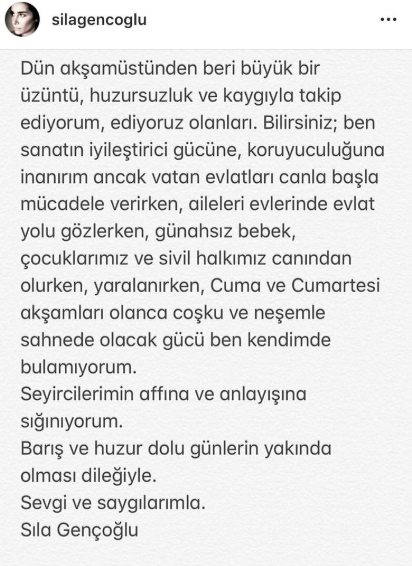 Konserlerini iptal eden Sla'ya sosyal medyadan destek mesajlar geldi.