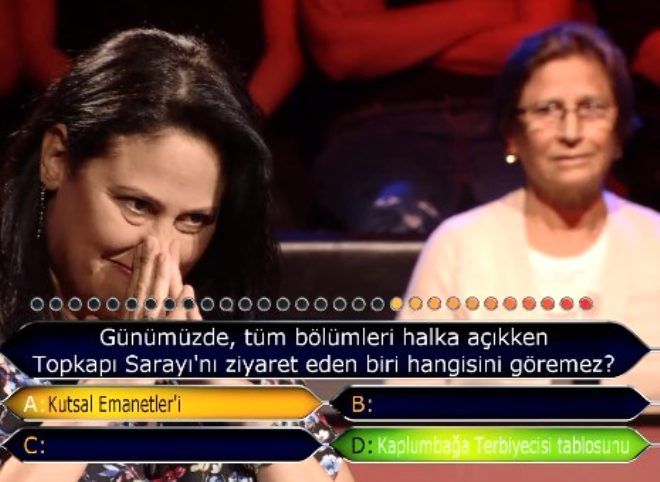 Fakat doru cevap, Kamlumbaa Terbiyecisi Tablosu'ydu.