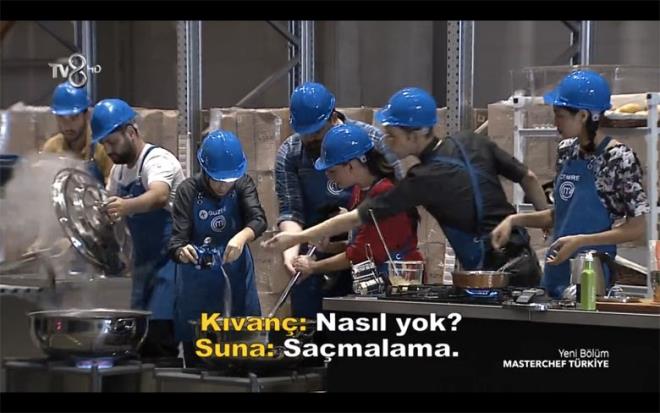 MasterChef'teki ikinci eleme oyununa ise Kvan ile Suna arasndaki kavga damga vurdu. Mercimek orbas yapma grevini alan Kvan, orbay sulu yapt. Son 10 dakika kala Murat un kavurup orbay koyulatrarak kvamlandrd. Kvan ise son 5 dakikaya girilirken orbay szme krizi kard. Suna srenin yetersiz olduunu ve orbann sulu olduunu belirtip szmeye kar kt.