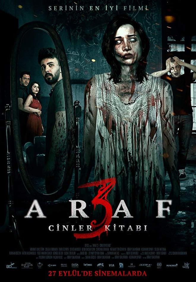 Araf 3: Cinler Kitab  <br>  Sinemaya korku tryle balayp, romantik komedi ile devam eden Biray Dalkran Araf serisinin nc filmiyle getiimiz ayla birlikte ikinci filmini vizyona sokuyor. Kardei Arda'y kurtarmak iin tehlikeli cinler aleminden derman arayan Nihal ile arkadalarnn hikayesini anlatan filmde Mehmet Batrk, ala Erdimen, Emre zmen, Sevgi Akolu ve Ufuk Baar Can rol alyor.