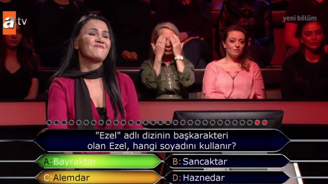 Peki yar��madan bin TL ile ayr�lan kad�n yar��mac� hangi sorulara do�ru cevap verdi. ��te sorulan sorular ve yan�tlar�...