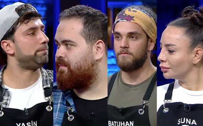 Masterchef'te kim elendi?<br>  Masterchef eleme potasndan ilk olarak kurtulan isim Yasin oldu. Kvan'a dnen Yasin "Ben hakkm helal ediyorum herkese, ben Kvan' da alkladm" dedi. Somer ef ise 'Bundan 4-5 hafta nce biri bana teknik bir tabakta Yasin birinci olacak denilseydi hadi len derdim' diyerek Yasin'i vd.