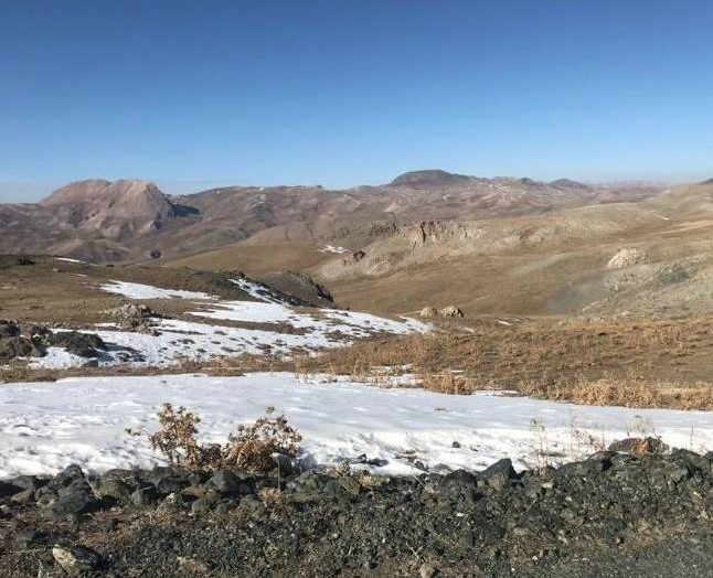 Doal gln buz tutmas zerine evreden geen vatandalar, buzun stnde hatra fotoraf ektirdi.