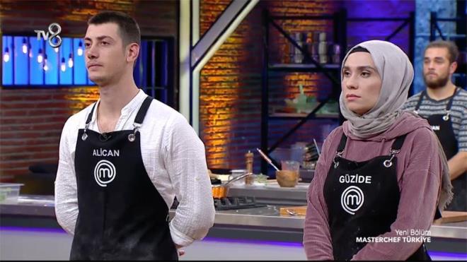 Birinci eleme aday : Masterchef'te pazartesi gn Demet Akaln- Okan Kurt ifti ile Alian ve ei Buse Varol sprizi yaanmt. nllerle olan oyunun ardndan eleme adaynn belirlendii yara geildi. Bu ilk eleme oyununda potadan Cemre birinci kt. Eleme aday ise sona kalan Alican oldu.