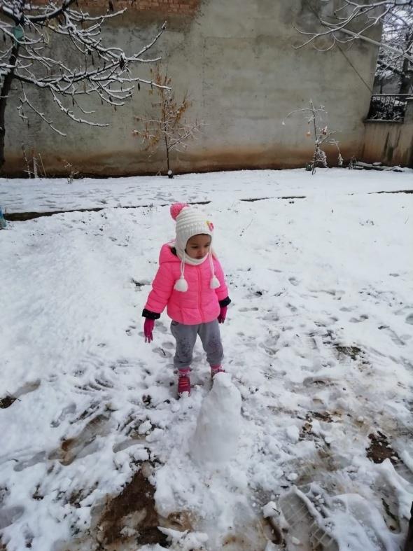 Kar srprizinin tadn en ok karanlar ise ocuklar oldu.