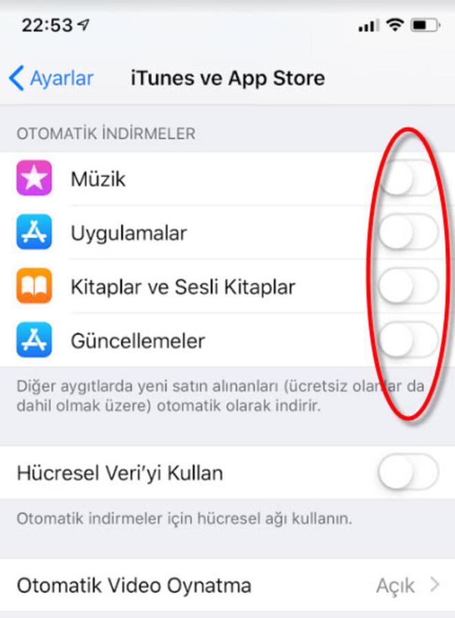 Tm bu seenekleri kapatabilirsiniz. Artk telefonunuz daha hzl olacak. Ancak durun, daha bitmedi!